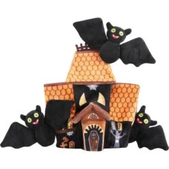 Frisco Halloween Haunted House Hide & Seek Puzzle Plush Squeaky Dog Toy