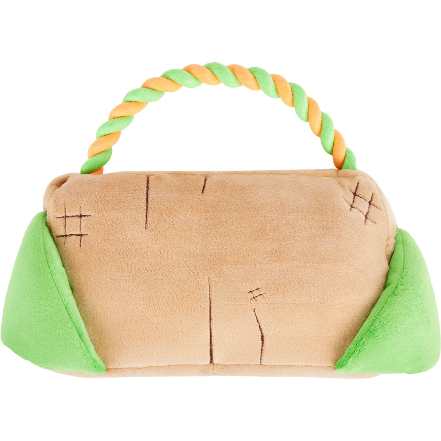 Frisco Halloween "Will Do Tricks For Treats" Sign Plush With Rope Squeaky Dog Toy 5 Frisco Halloween "Will Do Tricks For Treats" Sign Plush With Rope Squeaky Dog Toy - Image 3