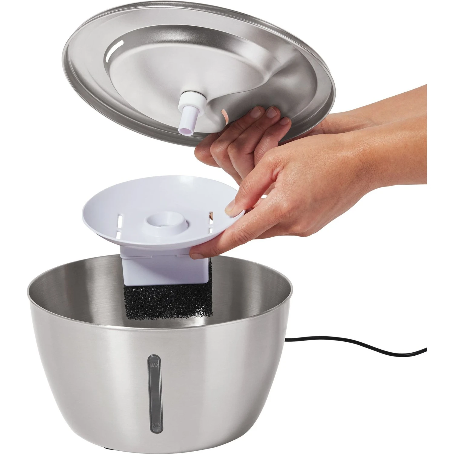 Frisco Stainless Steel Heart Dog & Cat Fountain 6 Frisco Stainless Steel Heart Dog & Cat Fountain - Image 4