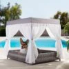 Frisco Outdoor Wicker Canopy Dog Bed -Frisco 356071 MAIN. AC SS1800 V1657657125