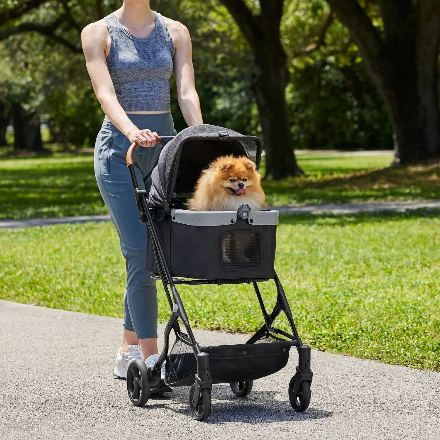 Frisco Modern No-Zip, Collapsible Cat & Dog Stroller 3 Frisco Modern No-Zip, Collapsible Cat & Dog Stroller