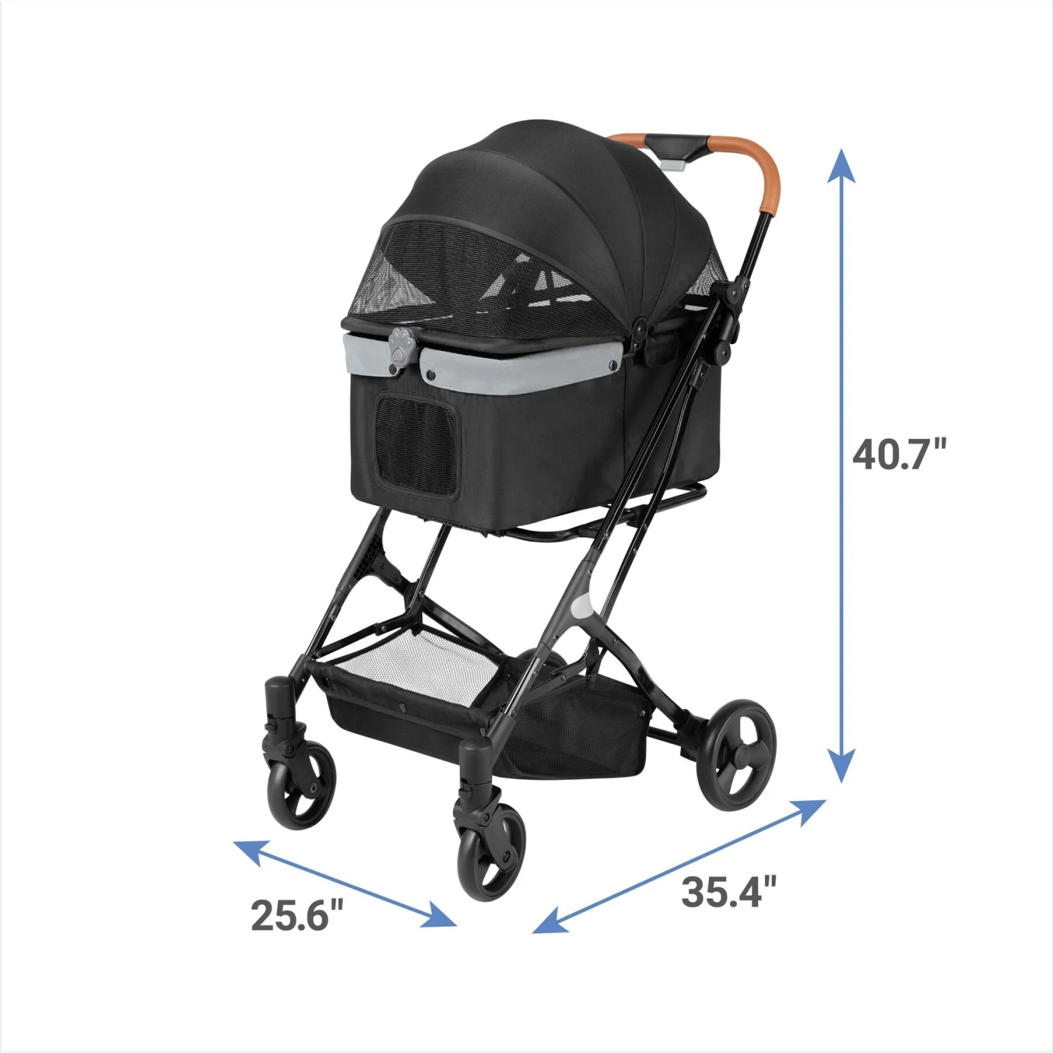 Frisco Modern No-Zip, Collapsible Cat & Dog Stroller 4 Frisco Modern No-Zip, Collapsible Cat & Dog Stroller - Image 2