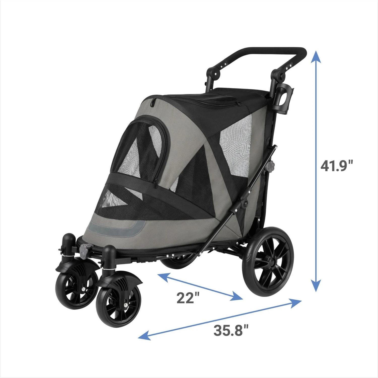 Frisco No-Zip, Cabin Collapsible Cat & Dog Stroller 4 Frisco No-Zip, Cabin Collapsible Cat & Dog Stroller - Image 2