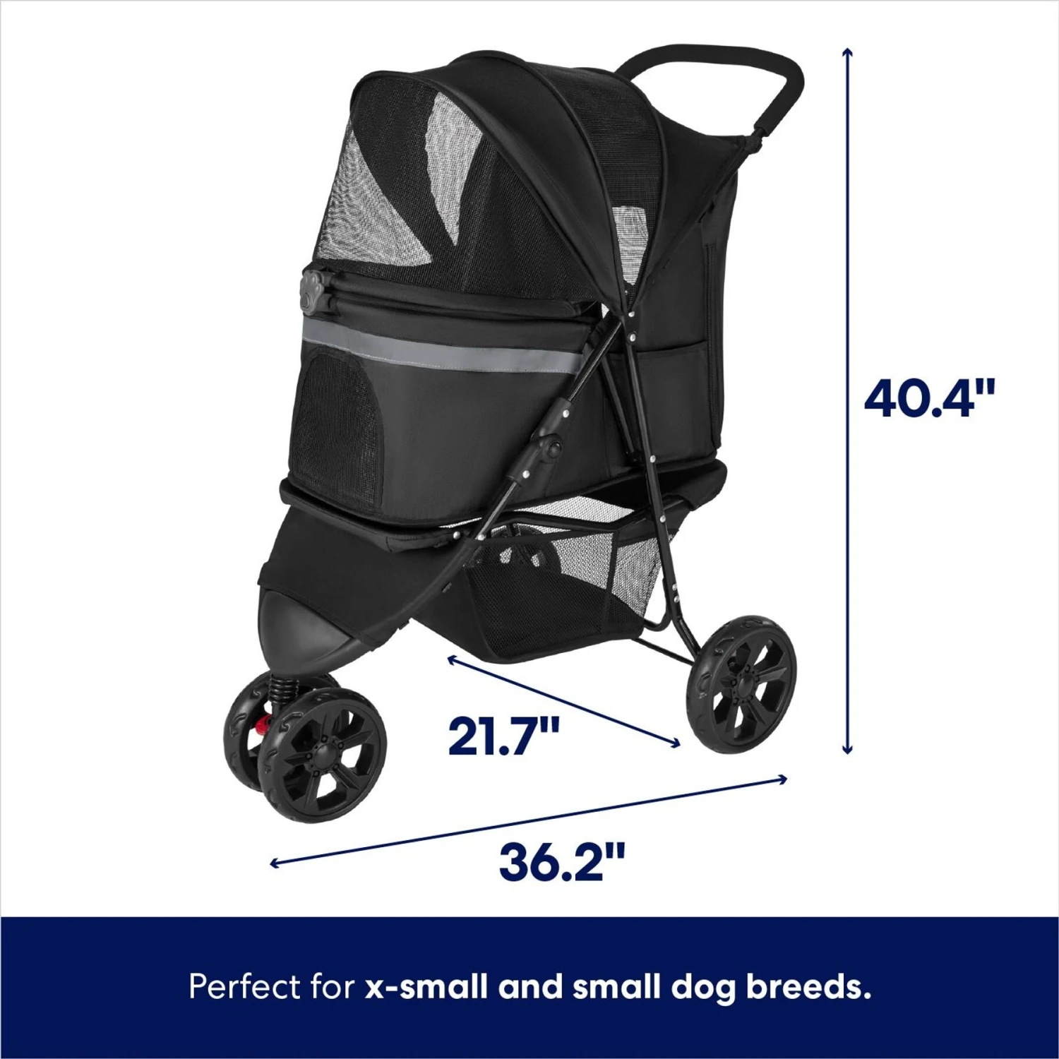 Frisco No-Zip, Collapsible Cat & Dog Stroller 4 Frisco No-Zip, Collapsible Cat & Dog Stroller - Image 2
