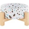 Frisco Elevated Terrazzo Non-skid Ceramic Bowl With Bamboo Stand -Frisco 363375 MAIN. AC SS1800 V1657657266