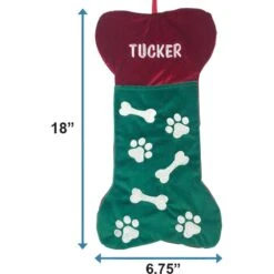 Frisco Personalized Bone Shaped Holiday Dog Stocking -Frisco 582558 PT3. AC SS1800 V1663019425