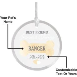 Frisco "Best Friend" Round Shaped Personalized Ornament -Frisco 582606 PT4. AC SS1800 V1697131930