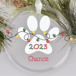 Frisco "Holiday Lights" Round Shaped Personalized Ornament -Frisco 582638 PT5. AC SS1800 V1697131877