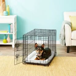 Frisco Fold & Carry Single Door Collapsible Wire Dog Crate + 4 Items -Frisco 623718 PT1. AC SS1800 V1662738090