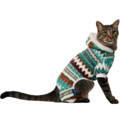 Frisco Fairisle Cozy Plush Fleece Dog & Cat PJs, Green -Frisco 719054 PT2. AC SS1800 V1692193162