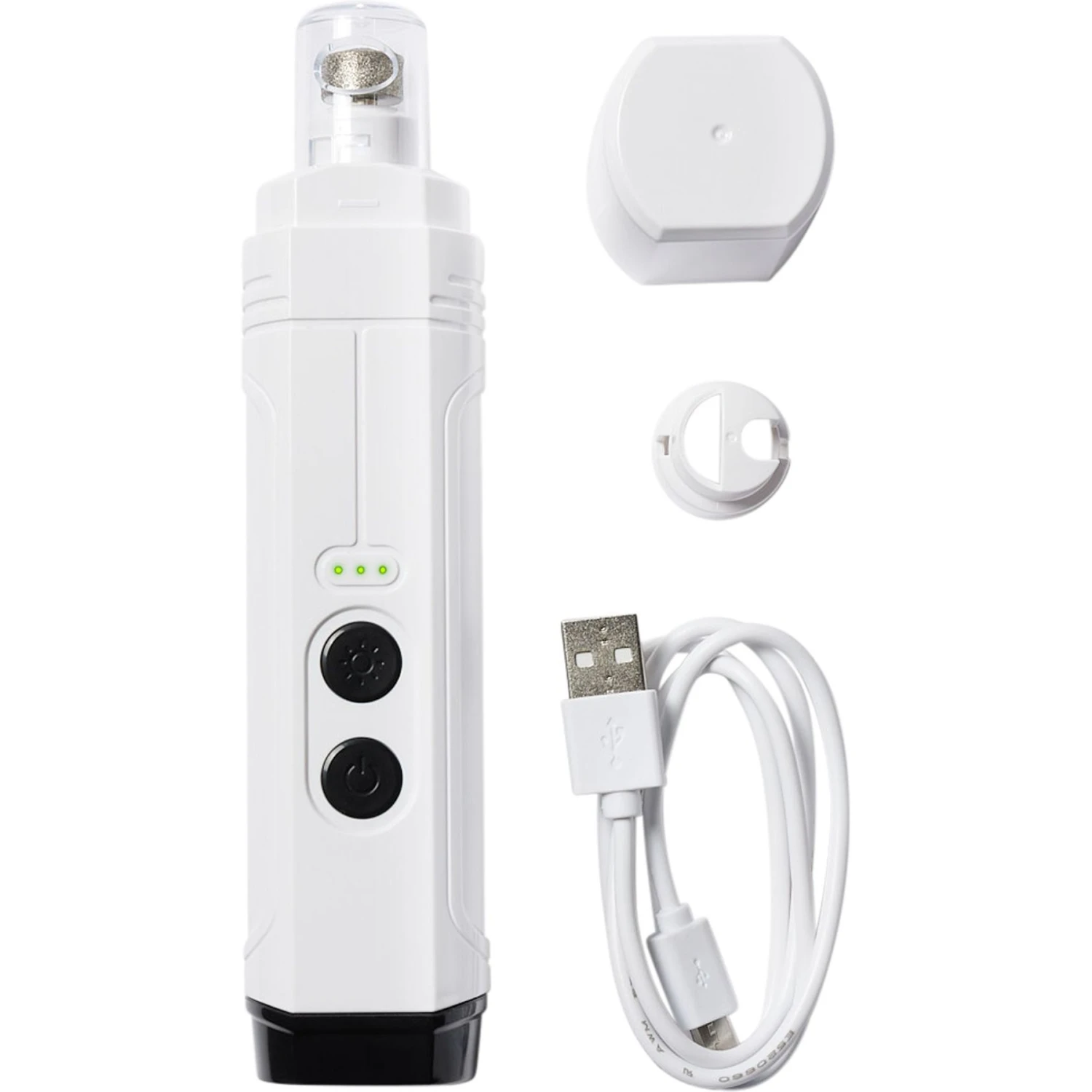 Rechargeable Cordless Cat & Dog 3-Speed Nail Grinder, White 4 Rechargeable Cordless Cat & Dog 3-Speed Nail Grinder, White - Image 2