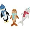 Frisco Holiday Arctic Friends Stuffing-Free Skinny Plush Squeaky Dog Toy -Frisco 739878 MAIN. AC SS1800 V1694812340