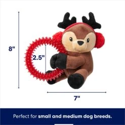 Frisco Holiday Reindeer Plush With TPR Ring Squeaky Puppy Toy 8 Frisco Holiday Reindeer Plush With TPR Ring Squeaky Puppy Toy -Frisco 739958 PT1. AC SS1800 V1694814062
