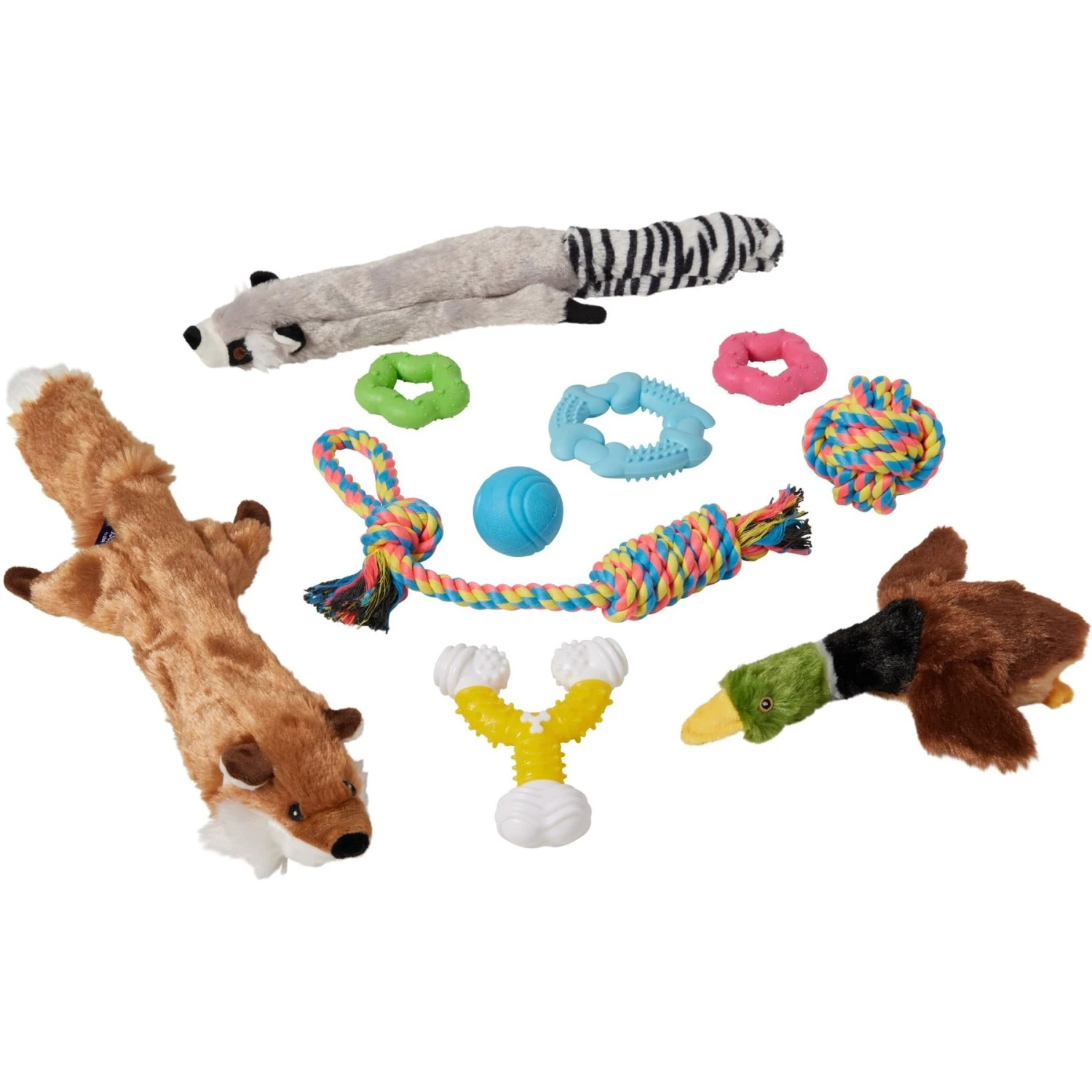 Frisco Forest Friends Plush, Rope & TPR Variety Pack Dog Toy 3 Frisco Forest Friends Plush, Rope & TPR Variety Pack Dog Toy